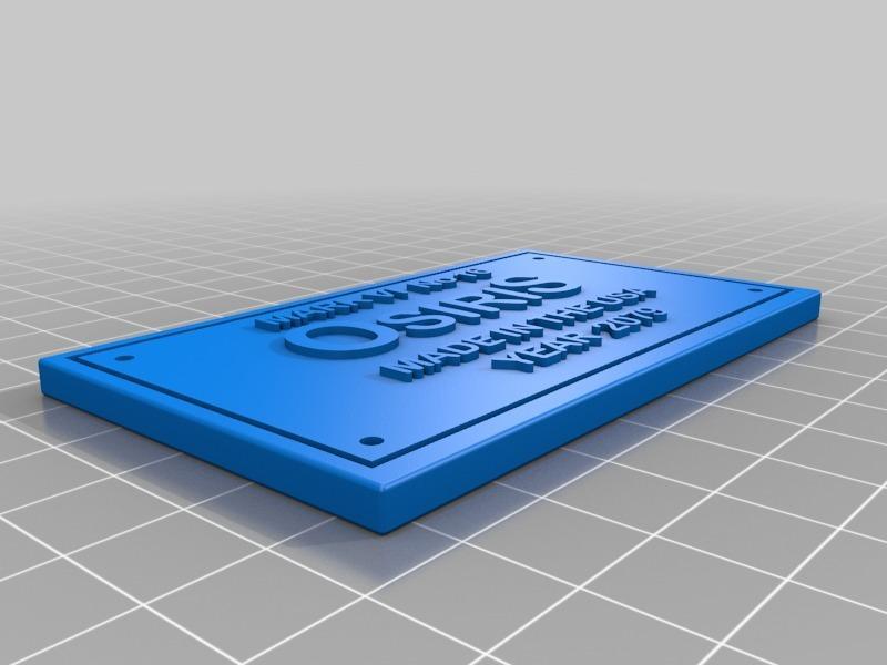Osiris Nameplate