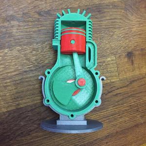 Education material 2 stroke internal combustion engine