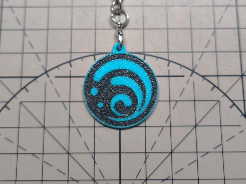 Genshin Impact Hydro Element Keychain