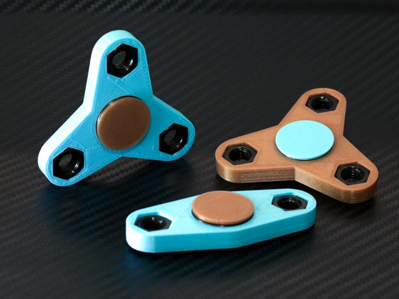 Customizable Fidget Spinner - Nuts, Coins or Bearings as Satellite