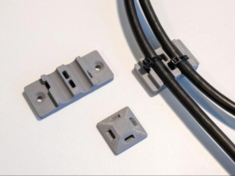 Desk cable managment - Zip Tie holders