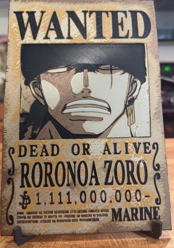 One Piece - Zoro Wanted Poster