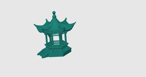 Chinese-style gazebo or pavilion