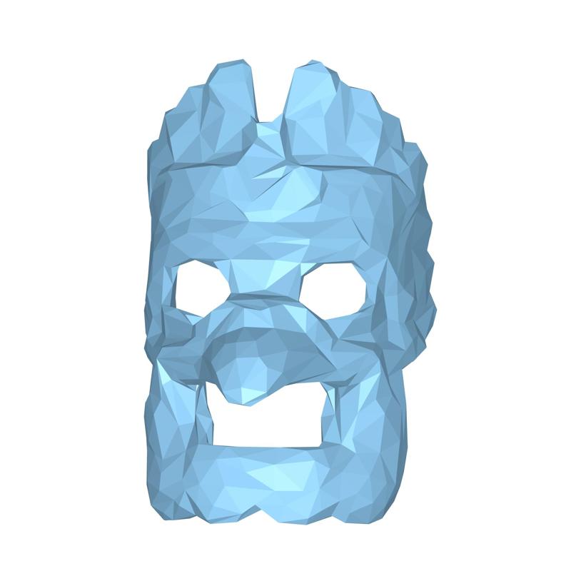 Quetzalcoatl mask low poly