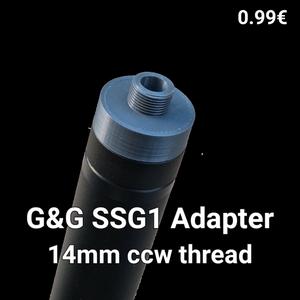 G&G SSG-1 flash hider with 14mm ccw