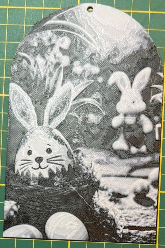 cute easter bunny decoration Hueforge, No AMS A11