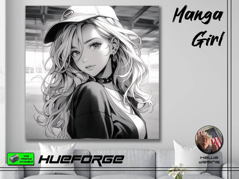 Manga Girl Hueforge