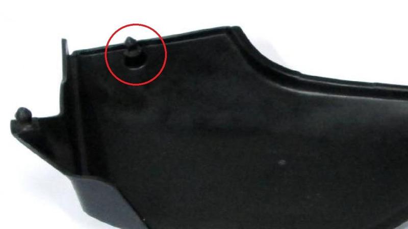 Motorcycle fairing lug replacement