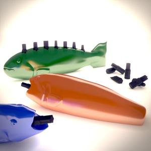 Fish screw driver and bit storage
