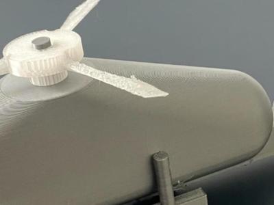 Articulated helicopter designed by a blind person