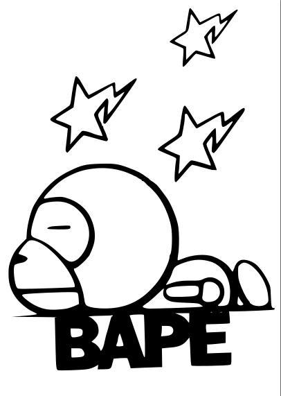 LOGO BAPE - A BATHING APE / BABY MILO #2 | DÉCORATION BAPE