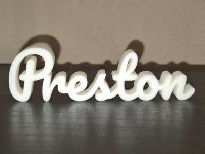 Preston Name Sign Display Decor