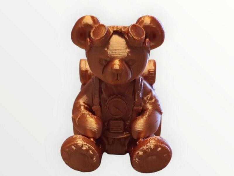 Teddy bear with backpack decoration