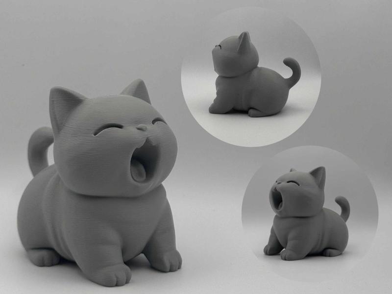 Yawning Cat – Chubby Chibi Figurine