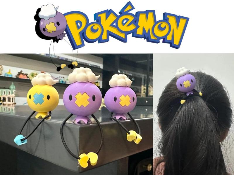Pokemon Drifloon Hair Accessory (Hair Tie, Hair Rope), Separately Printed, No AMS Required, Only 16g