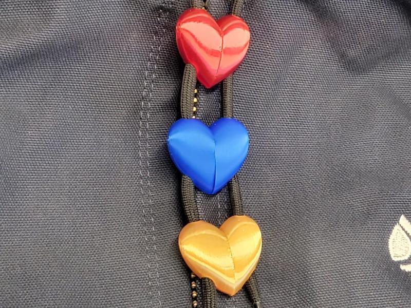 Magnetic Heart Drawstring Charm - Hoodie Beads