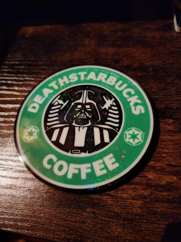 Deathstarbucks coaster