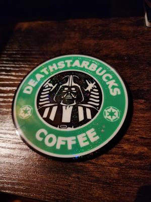 Deathstarbucks coaster
