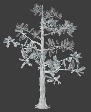 Prehistoric Conifer in 3D: A Realistic Reconstitution for your Virtual Worlds