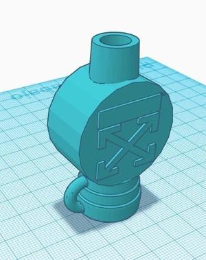 Off white shisha mouthpiece