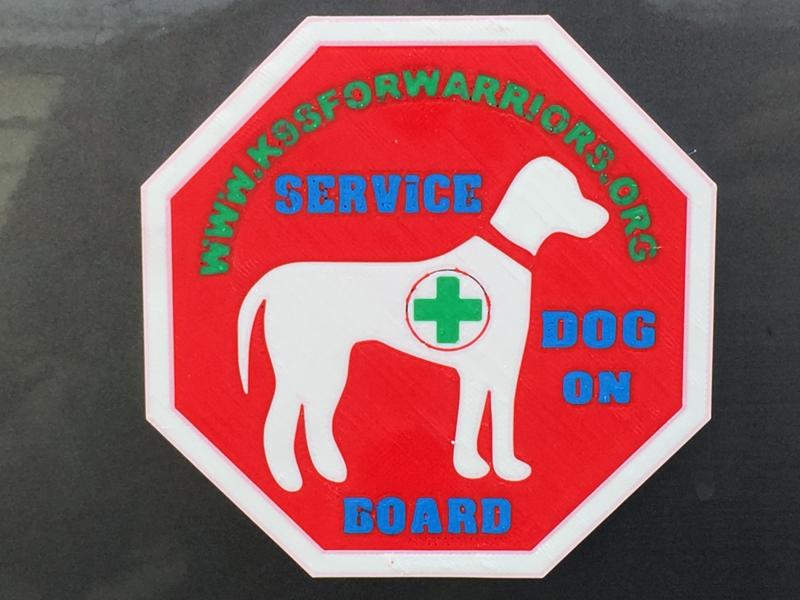 Service Dog On Board -Version 2 MMU