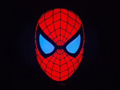 Spider-man face Lightbox