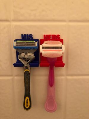 His and Hers Razor Holder