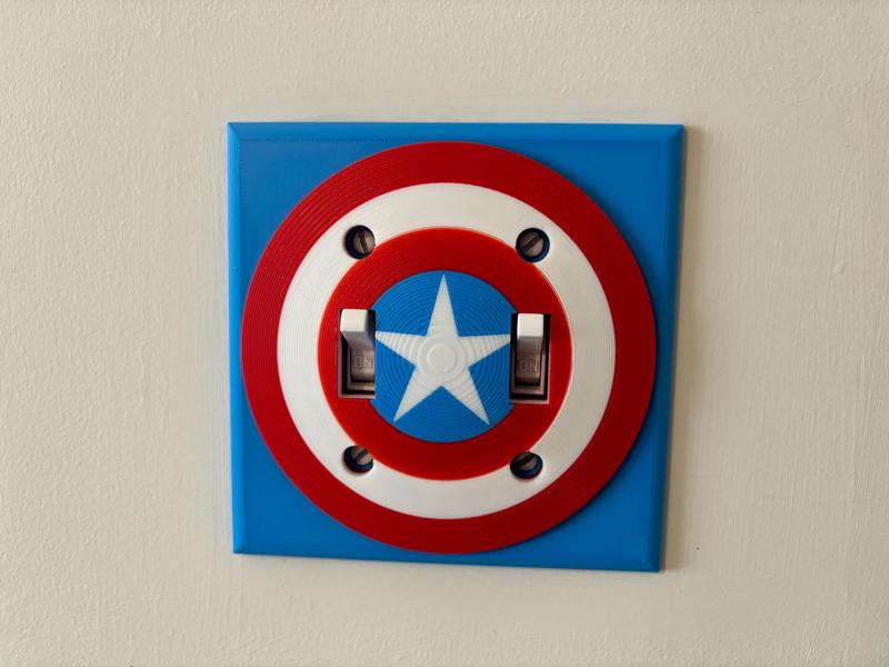 Captain America Shield Light Switch Cover