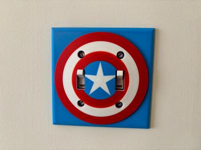 Captain America Shield Light Switch Cover