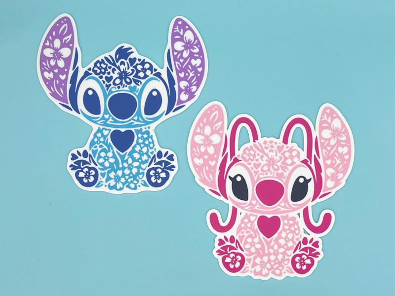 Floral Stitch & Angel 2D Wall Art Lilo Abstract