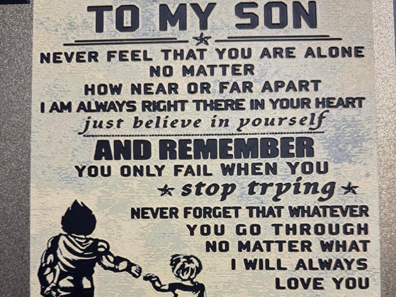 Vegeta & Trunks to my son wall art 