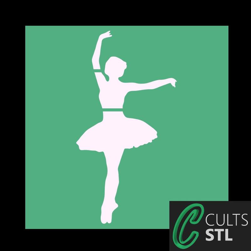 Stencil Bailarina 5 - 10x10cm