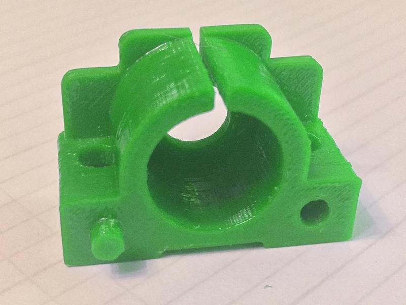 LM8UU-Style Bearing / Bushing Holder (Friction Hold / 2 Part) (Endstop Compatible)