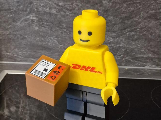 Brick Man DHL Delivery Service with Package 20cm