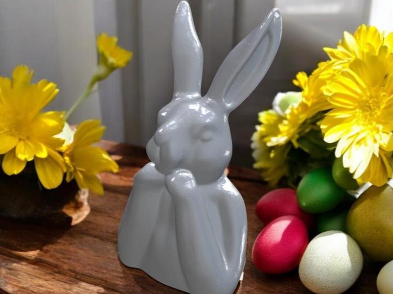 Easter Rabbit Bust - Festive Decorative Ornament