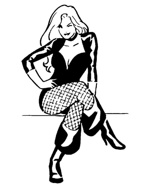 Black Canary stencil