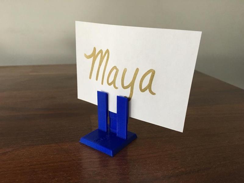table top name holder, price tag holder, business card holder