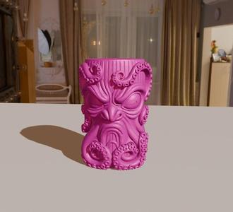 Kraken Tiki Keychain - Marine Style