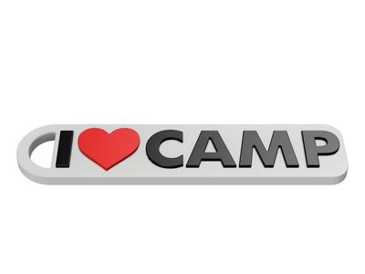 I LOVE CAMP Keychain