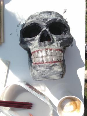 Halloween Animatronic Schädel mit Handy Augen Animation 