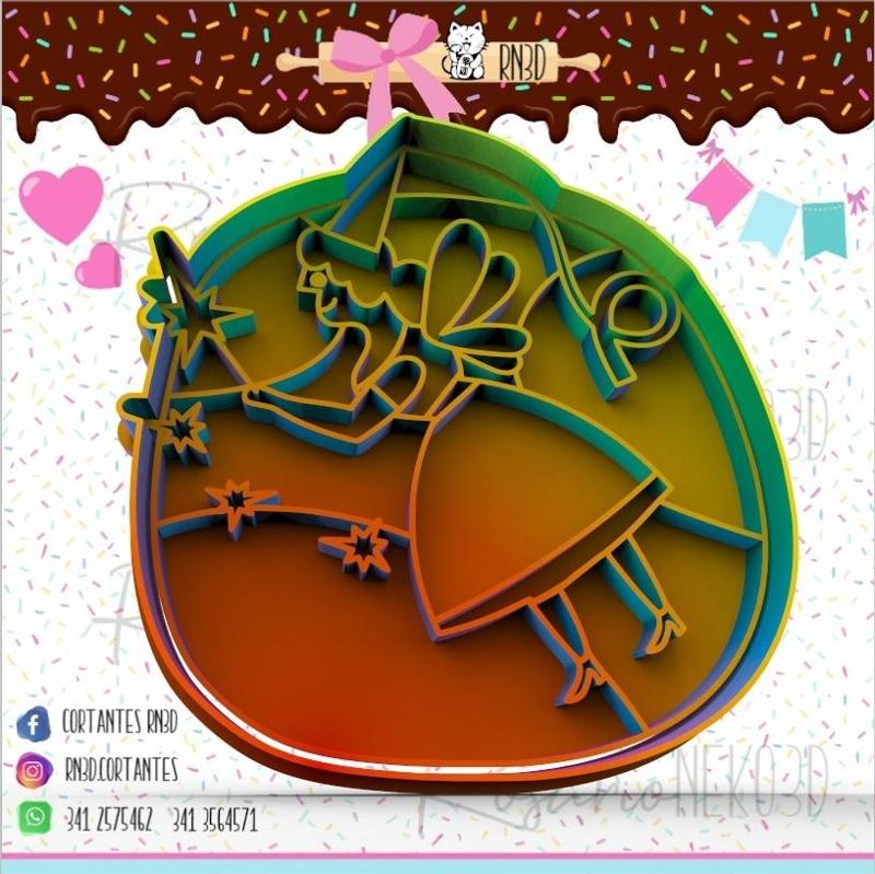 Huge Fairy doing magic cookie cutter - fairy doing magic cookie cutter