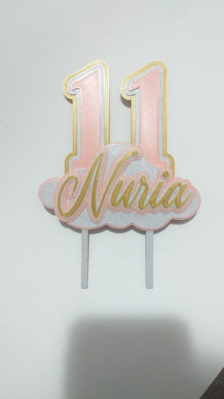 Cymeosh Birthday Cake Decoration 11 years old Boys and Girls, Cake Topper nuria , Cake Decoration 11 Birthday Party Decoration Confetti Balloon Party Decoration