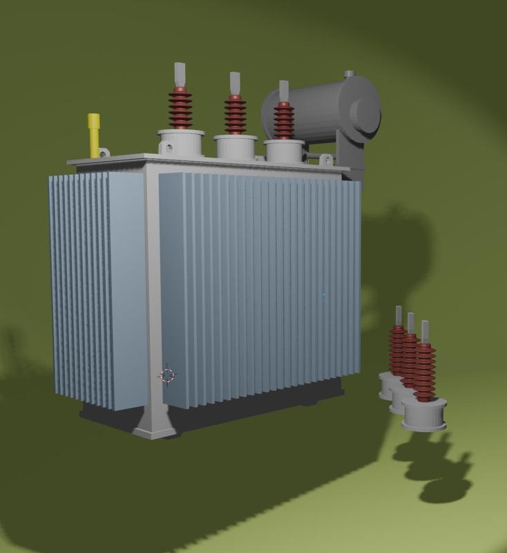 HO scale Industrial transformer 1:87, 1:72, 1:76, 1:64,