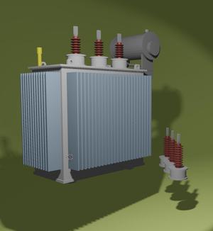 HO scale Industrial transformer 1:87, 1:72, 1:76, 1:64,