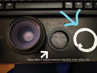 revers lens - macro - apatture control