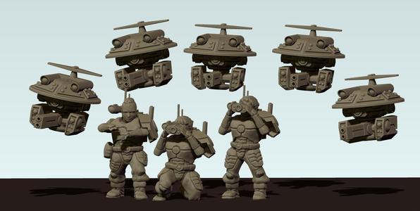 Space communist human auxiliary Marksmen and Sniper Drones