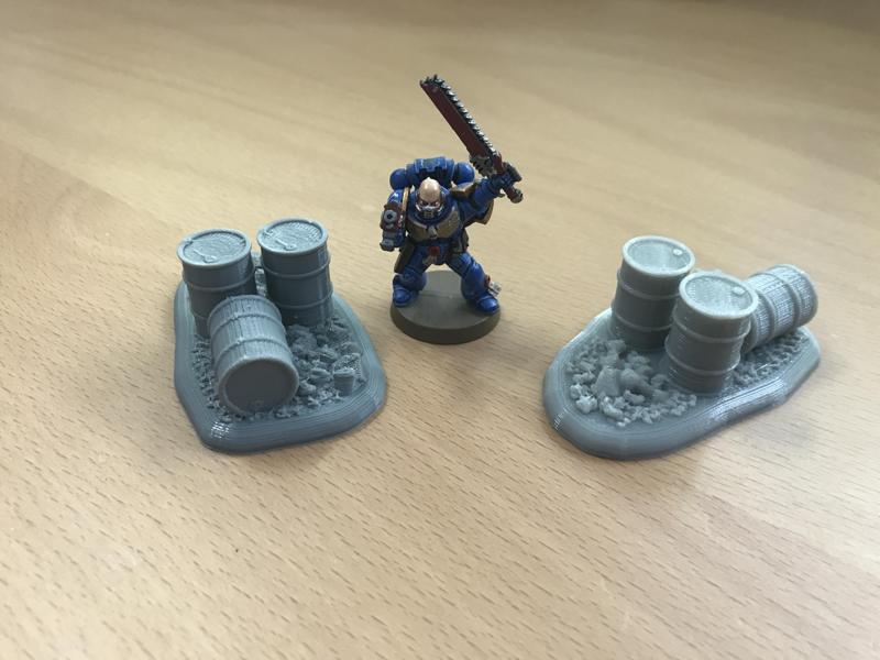 Wargaming compatible Terrain - Barrels on Base