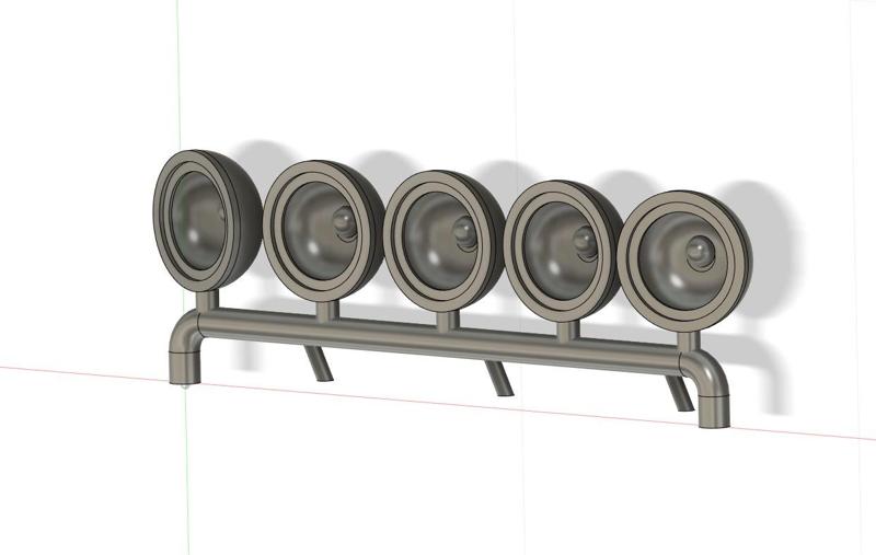 Light rack with 5 lights 1/25