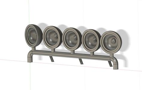 Light rack with 5 lights 1/25