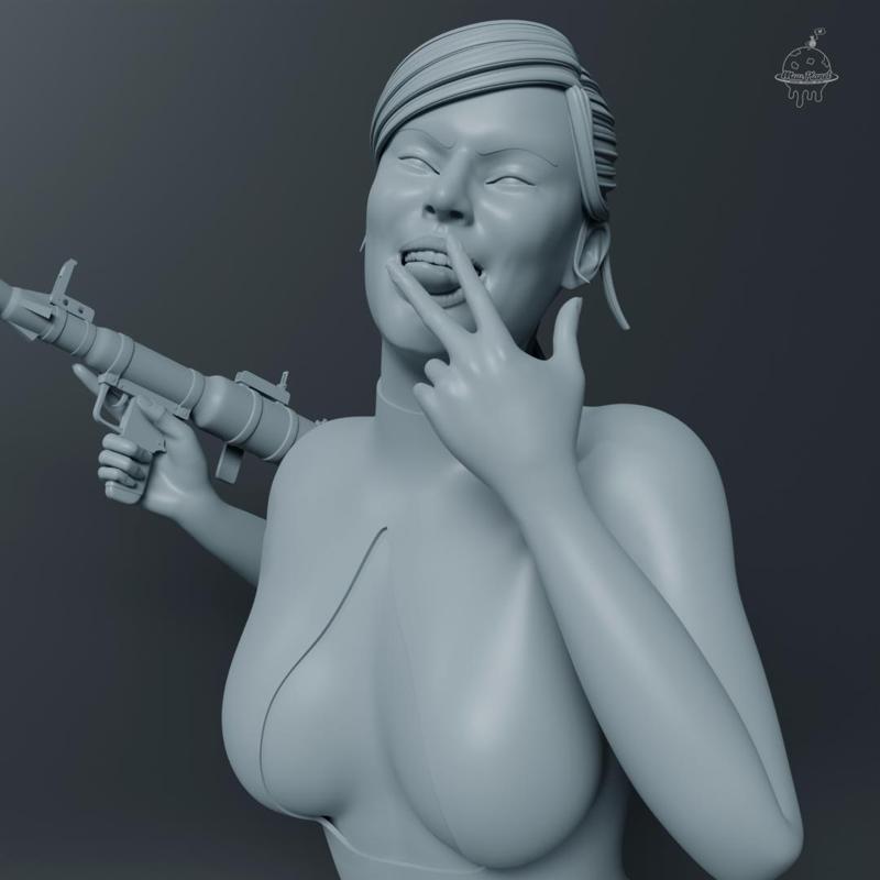 Femme Fatale Spies Bust (Amanda Character Spy Cloth)